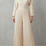 Isla – Pleated Wide-Leg Jumpsuit – Effortless Elegance