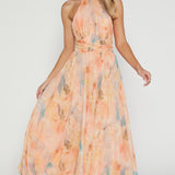 VESTIDO MAXI ELEGANTE CON ESCOTE HALTER