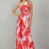 Juniper – Bold bloom – Women’s One-Shoulder Printed Maxi Dress