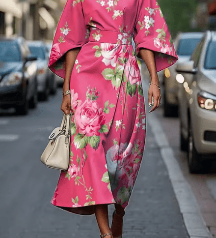 VESTIDO FLORAL ELEGANTE - VALERINA MARBELLA