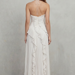 Lavirea – Sculpted pleats – One-shoulder midi dress