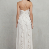 Lavirea – Sculpted pleats – One-shoulder midi dress