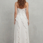 Lavirea – Sculpted pleats – One-shoulder midi dress