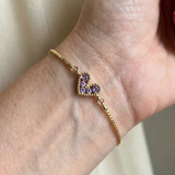 PULSERA LILAS AMOR | ORO