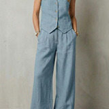 Linéaura – Relaxed tailored elegance – Vest and pants set