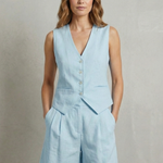 Linévora – Tailored summer ease – Vest and short set
