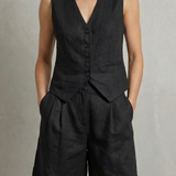 Linévora – Tailored summer ease – Vest and short set