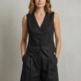 Linévora – Tailored summer ease – Vest and short set