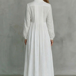 Lunarelle – Timeless minimalism – Mao collar maxi dress