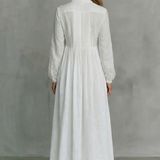 Lunarelle – Timeless minimalism – Mao collar maxi dress
