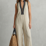 Lunaria – Minimalist zip stand collar – Jumpsuit