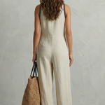 Lunaria – Minimalist zip stand collar – Jumpsuit