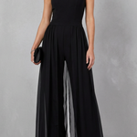 Maelira – Sheer panel cutout – Evening jumpsuit