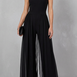 Maelira – Sheer panel cutout – Evening jumpsuit