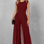 Maelira – Sheer panel cutout – Evening jumpsuit