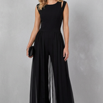 Maelira – Sheer panel cutout – Evening jumpsuit