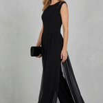 Maelira – Sheer panel cutout – Evening jumpsuit