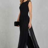Maelira – Sheer panel cutout – Evening jumpsuit