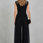 Maelira – Sheer panel cutout – Evening jumpsuit