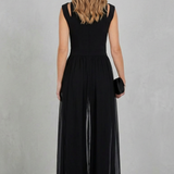 Maelira – Sheer panel cutout – Evening jumpsuit