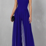 Maelira – Sheer panel cutout – Evening jumpsuit