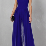 Maelira – Sheer panel cutout – Evening jumpsuit