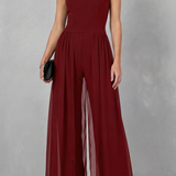 Maelira – Sheer panel cutout – Evening jumpsuit