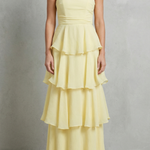 Margaret – Soft cascading layers – Strapless tiered maxi dress