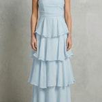 Margaret – Soft cascading layers – Strapless tiered maxi dress
