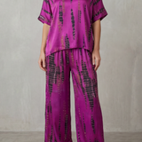 Marie – Abstract Print Detail – Wide-Leg Lounge Set
