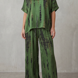Marie – Abstract Print Detail – Wide-Leg Lounge Set