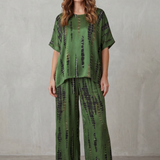 Marie – Abstract Print Detail – Wide-Leg Lounge Set