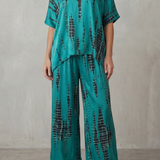 Marie – Abstract Print Detail – Wide-Leg Lounge Set