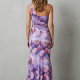 Marissa – Floral elegance – Women’s One-Shoulder Maxi Dress