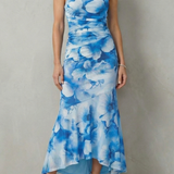 Marissa – Floral elegance – Women’s One-Shoulder Maxi Dress