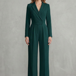 Meilun – Slant-breasted Mid-waist Pantsuit – Elegant Commuter Jumpsuit