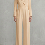 Meilun – Slant-breasted Mid-waist Pantsuit – Elegant Commuter Jumpsuit