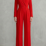 Meilun – Slant-breasted Mid-waist Pantsuit – Elegant Commuter Jumpsuit