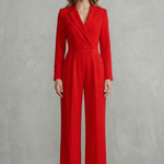 Meilun – Slant-breasted Mid-waist Pantsuit – Elegant Commuter Jumpsuit
