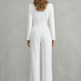 Meilun – Slant-breasted Mid-waist Pantsuit – Elegant Commuter Jumpsuit