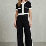 Montrielle – Contrast trim elegance – Two piece set