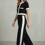 Montrielle – Contrast trim elegance – Two piece set