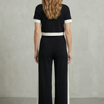Montrielle – Contrast trim elegance – Two piece set