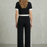 Montrielle – Contrast trim elegance – Two piece set