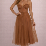 VESTIDO MAXI DE CHIFFON ESTILO PRINCESA