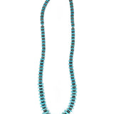 COLLAR ELEGANTE VINTAGE BOHEMIO TURQUESA DISQUE PERLA