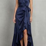 Noctavelle – Satin draped silhouette – Evening maxi dress