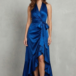 Noctavelle – Satin draped silhouette – Evening maxi dress