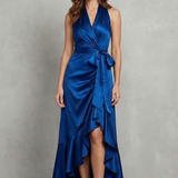 Noctavelle – Satin draped silhouette – Evening maxi dress