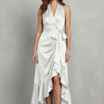 Noctavelle – Satin draped silhouette – Evening maxi dress